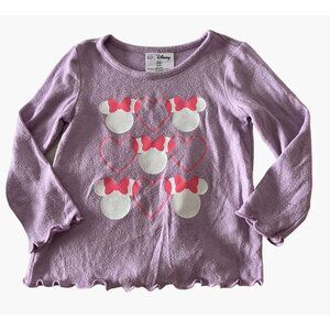 Baby GAP Disney Minnie Mouse Purple Long Sleeve Graphic Tee Infant Girls Size 18